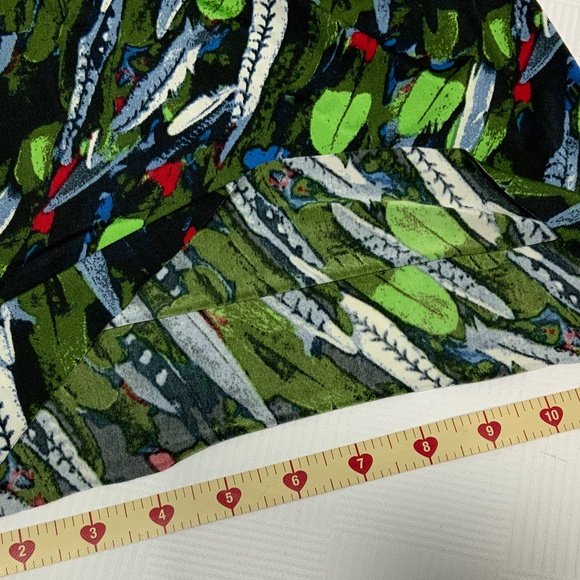 Yelete Wide Leg Colorful Green Pants - Medium - Picture 6 of 8